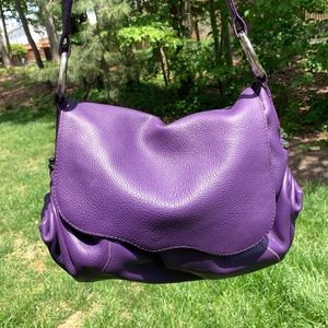 Purple leather hobo bag!